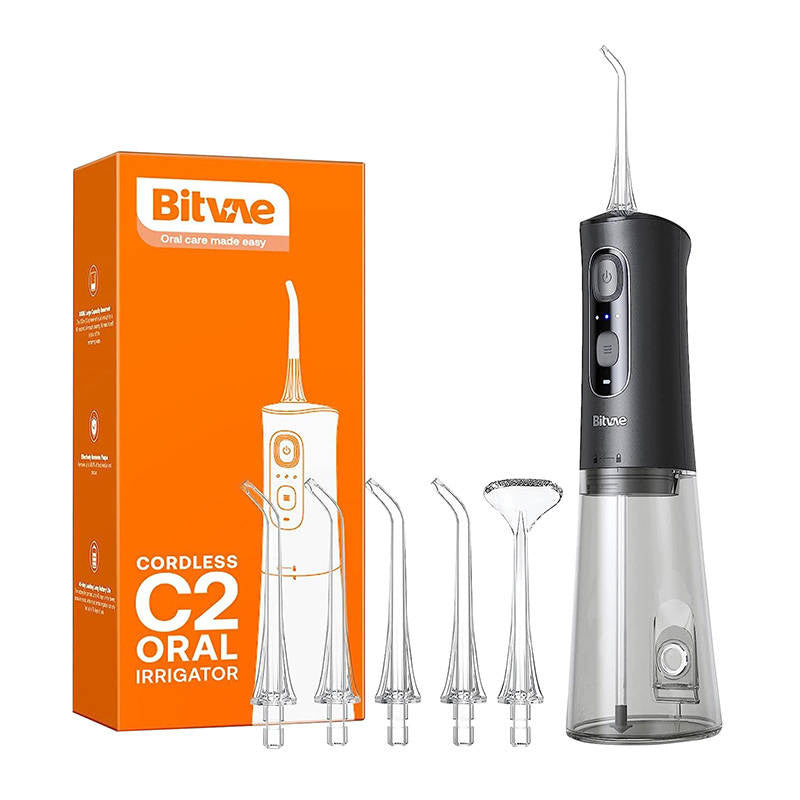 Water flosser with nozzles set Bitvae C2 (black) - Product Image 1
