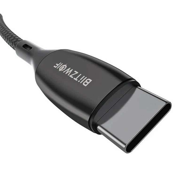 USB-C auf USB-C Kabel BlitzWolf BW-TC23, mit Display, 100W, 1,8m (schwarz)