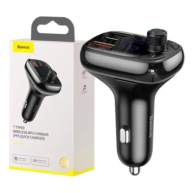 Car Bluetooth MP3 Player Baseus T Shaped S-13 Black OS - Product Image 9
