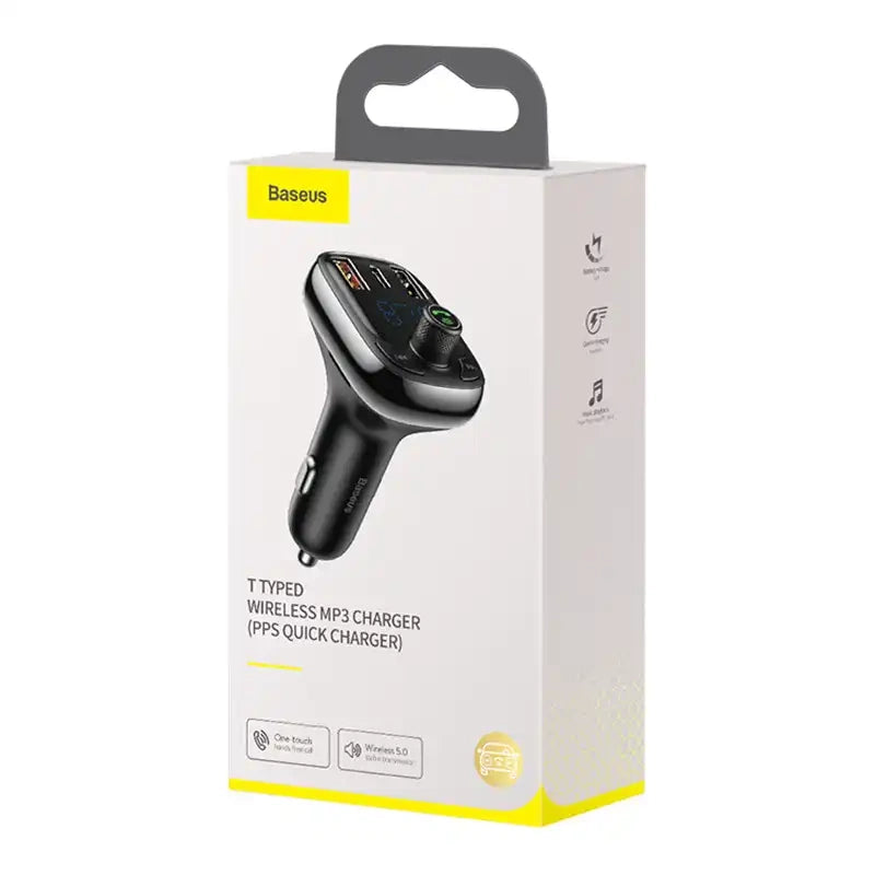 Car Bluetooth MP3 Player Baseus T Shaped S-13 Black OS - Product Image 6