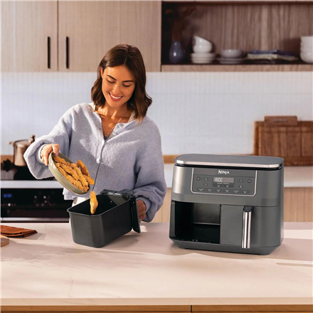 NINJA Double hot air fryer | DZ300EU | Power 2400 W | Capacity 7.6 L | Grey