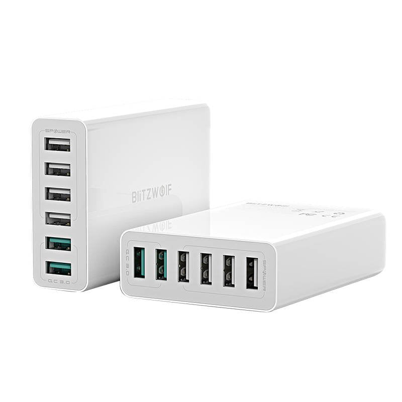 Charger 6x USB Blitzwolf BW-S15, QC 3.0, 60 W (white) - Image 1