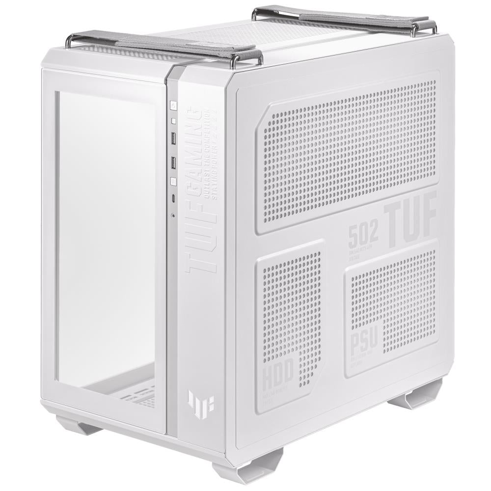 Case ASUS TUF Gaming GT502 MidiTower Case product features Transparent panel Not included ATX MicroATX MiniITX Colour White GAMGT502PLUS/TGARGBWH