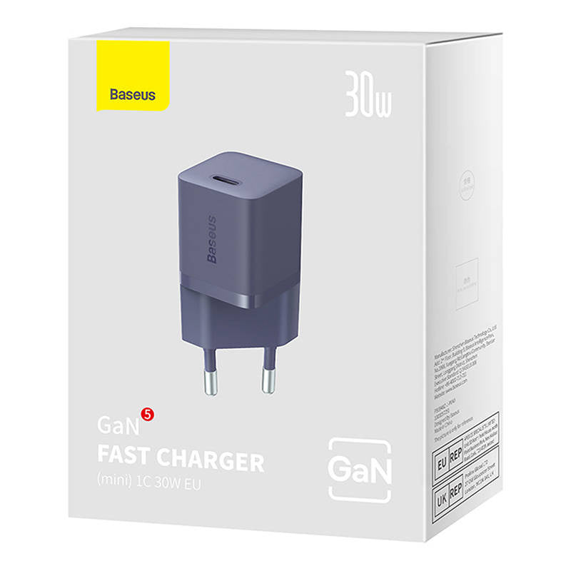 Mini wall charger Baseus GaN5 30W (purple) - Product Image 8