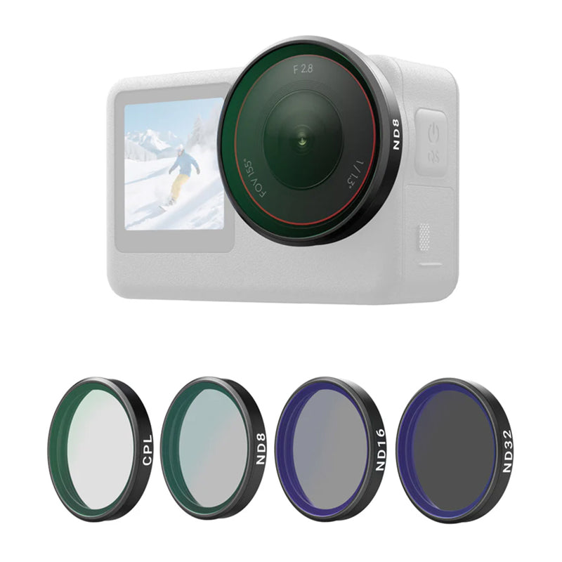 Telesin CPL/ND8/ND16/ND32 filter set for DJI Osmo Action 6 (4 pcs). - Image 1