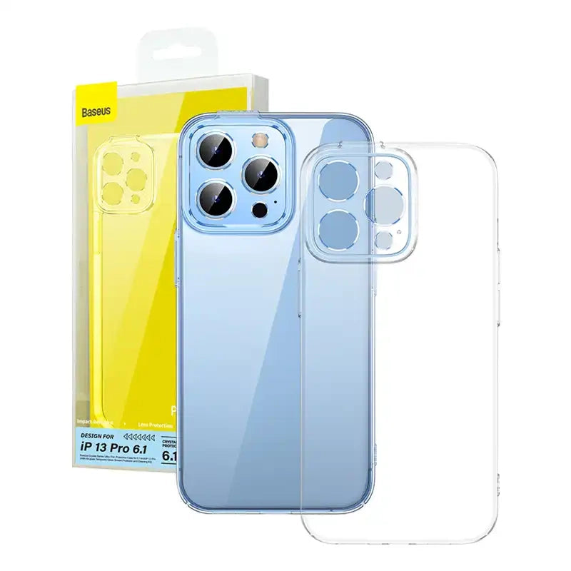 Phone case Baseus Crystal for iPhone 13 Pro (transparent) with all-tempered-glass screen protector and cleaning kit - Product Image 1