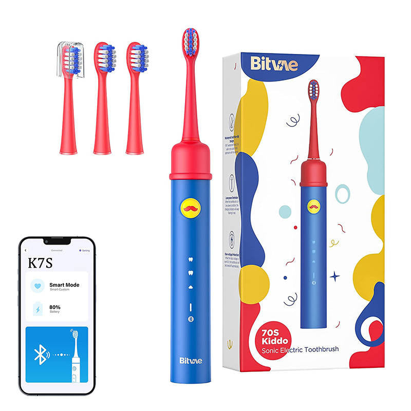 Sonic toothbrush for kids with app and tip set Bitvae BVK7S (blue) - Product Image 1