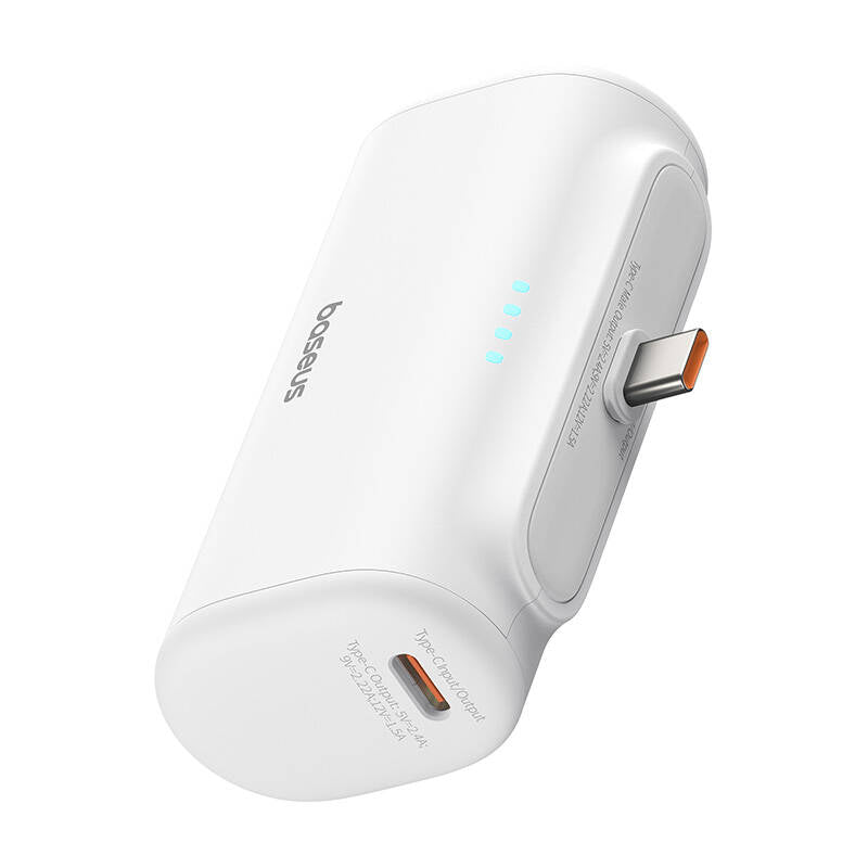 Powerbank Baseus Compact 5000mAh, 20W, USB-C (biały) - Image 4