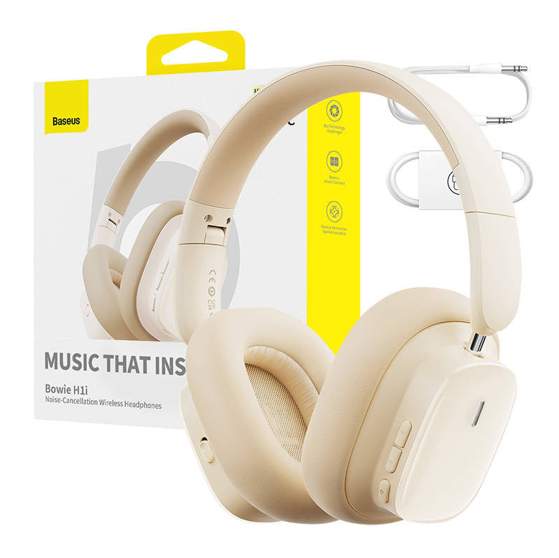 Wireless Headphones with Noise-Cancellation Baseus Bowie H1i (White) - Product Image 10