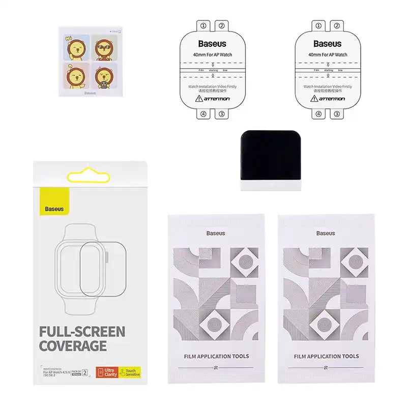 Baseus 40mm Protective Film for AP Watch 4/5/6/SE/SE 2, Clear - Product Image 4