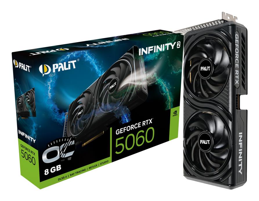 Graphics Card PALIT NVIDIA GeForce RTX 5060 2280 MHz 8 GB GDDR7 128 bit PCI Express 5.0 Active NE75060V19P1-GB2063L