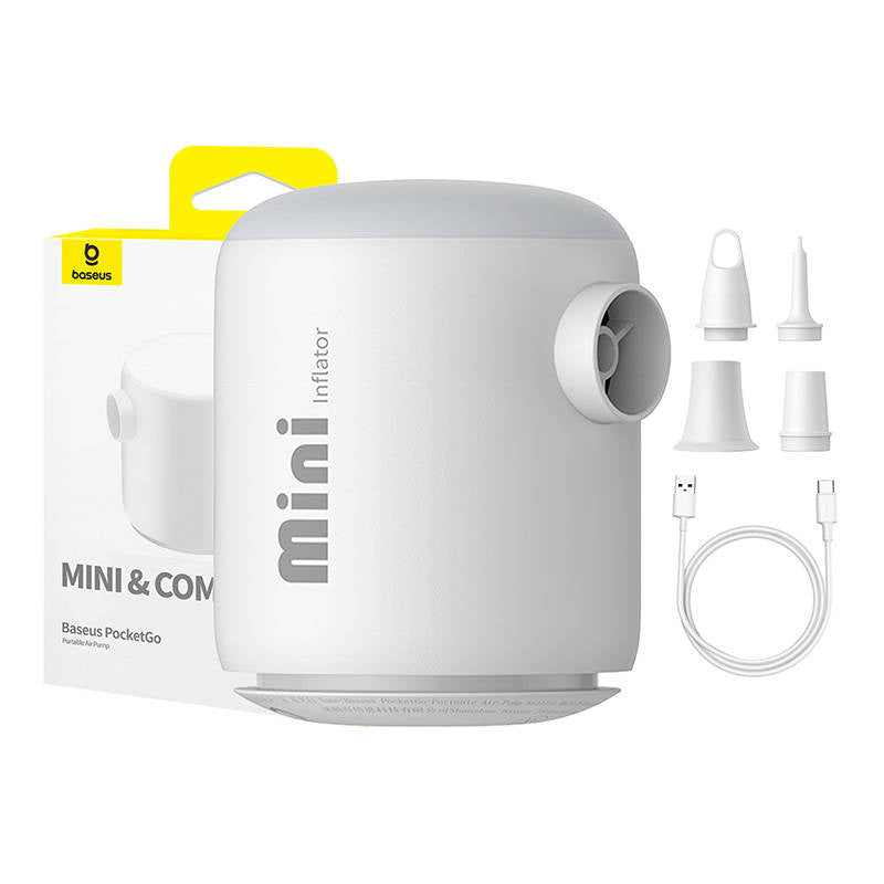 Portable Air Pump Baseus PocketGo (White) - Product Image 1