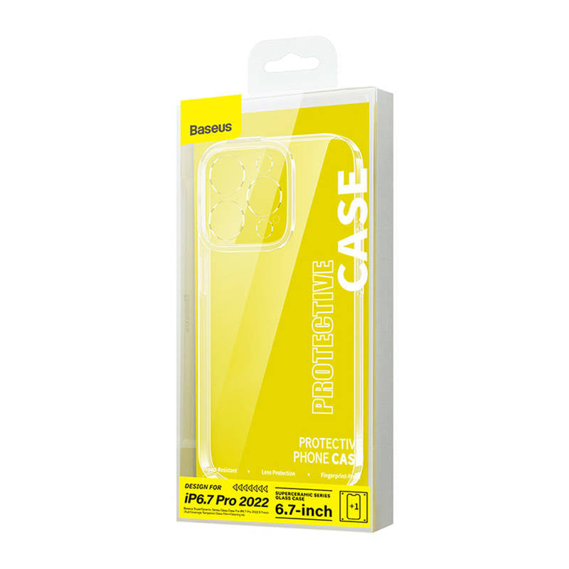 Baseus SuperCeramic Transparent Glass Case and Tempered Glass set for iPhone 14 Plus - Product Image 8