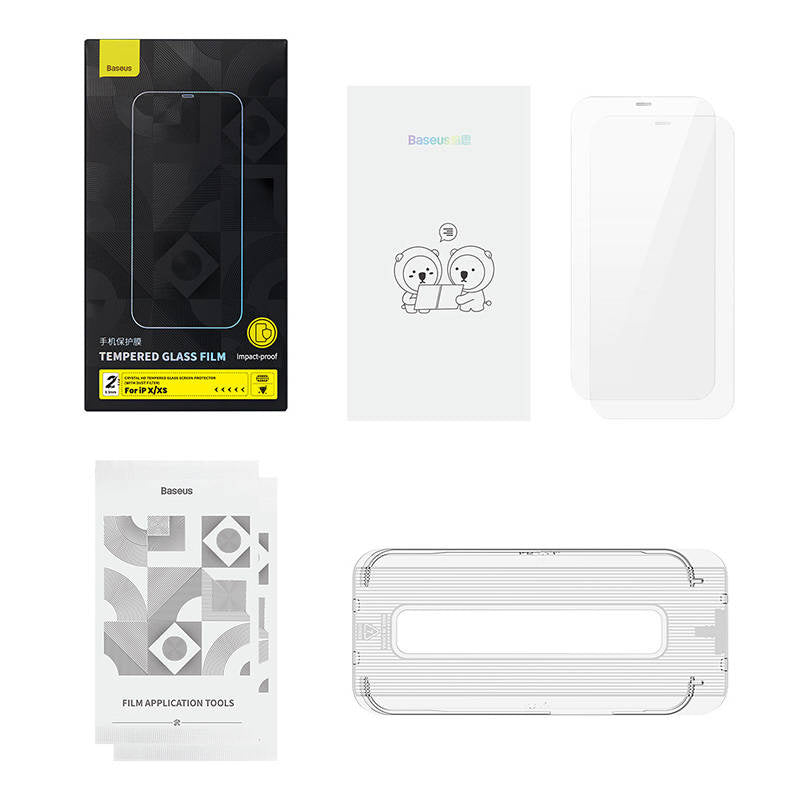 2x Baseus Crystal Tempered Glass 0.3mm for iPhone X/XS - Product Image 7