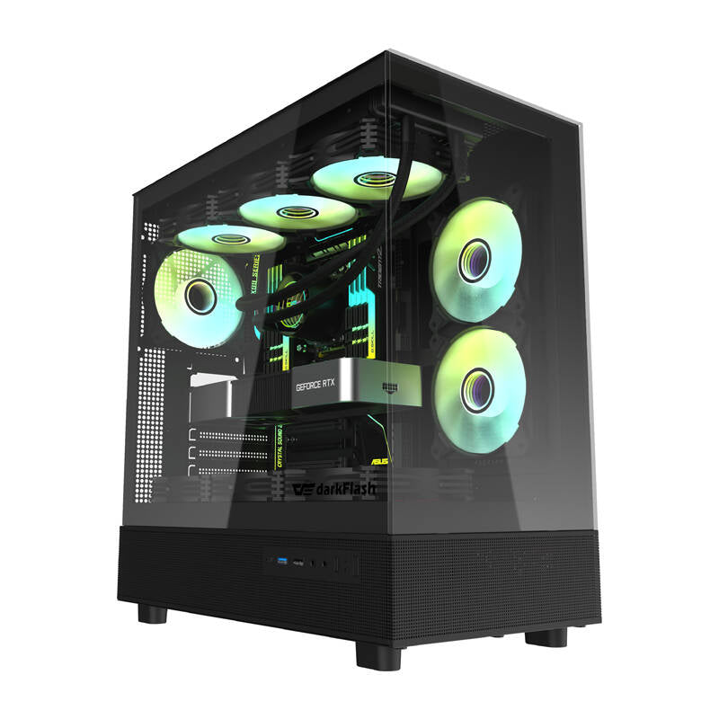Darkflash DPX90 computer case (black) + 3 fans - Image 1