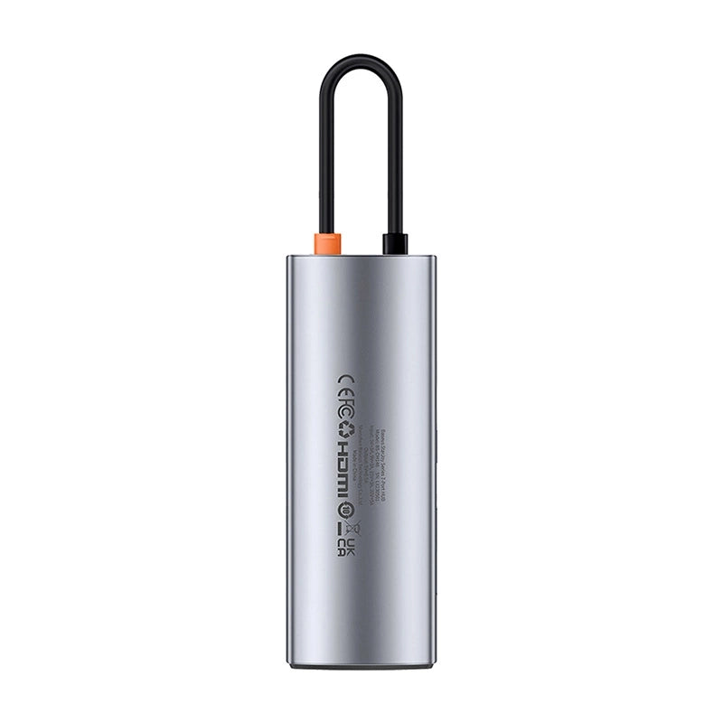 Hub 7in1 Baseus Gleam, USB-C to 1x HDMI4K 60Hz + 3x USB3.0 + 1x PD + 1x SD/TF (grey) - Product Image 2