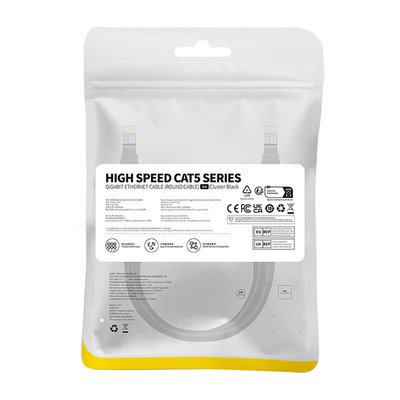 Baseus Ethernet CAT5, 1m network cable (black) - Product Image 9