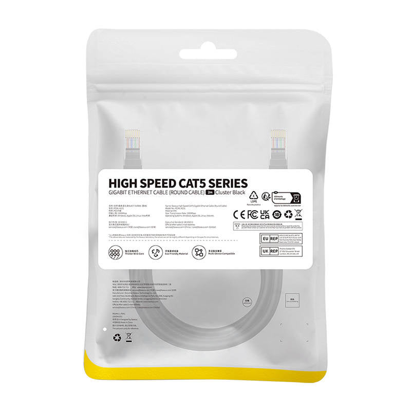 Baseus Ethernet CAT5, 2m network cable (black) - Product Image 9