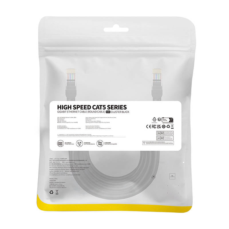 Baseus Ethernet CAT5, 8m network cable (black) - Product Image 9