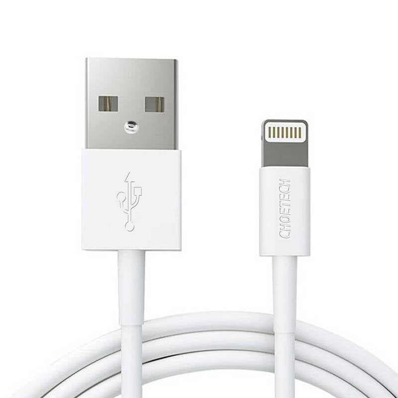 USB to Lightning cable Choetech IP0026, MFi,1.2m (white) - Product Image 1
