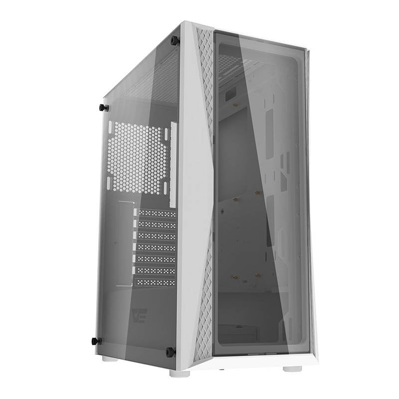 Darkflash DK352 Plus Computergehäuse (schwarz und weiß) + 4 ARGB-Lüfter