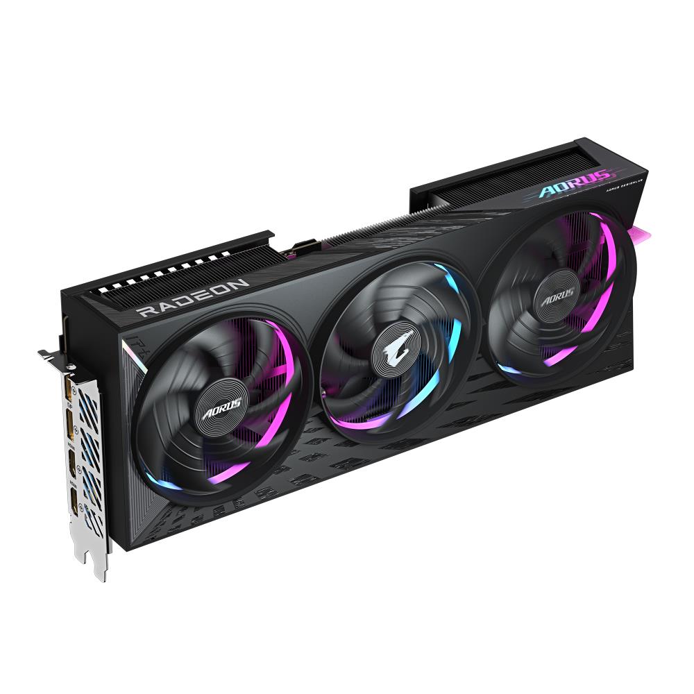 Graphics Card GIGABYTE AMD Radeon RX 9070 XT 16 GB GDDR6 256 bit PCIE 5.0 16x Triple slot Heatpipe 2xHDMI 2xDisplayPort R9070XTAORUSE-16GD1.0