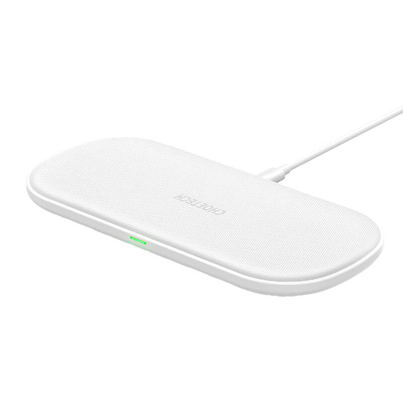 Choetech T535 dual fast wireless charger (white) - Product Image 1