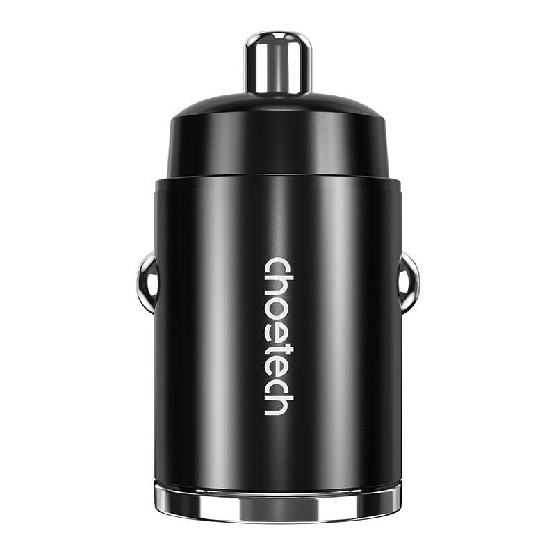 Car Charger Choetech TC0006 1x USB-A, 1x USB-C 30W PD 3.0 (black) - Product Image 3
