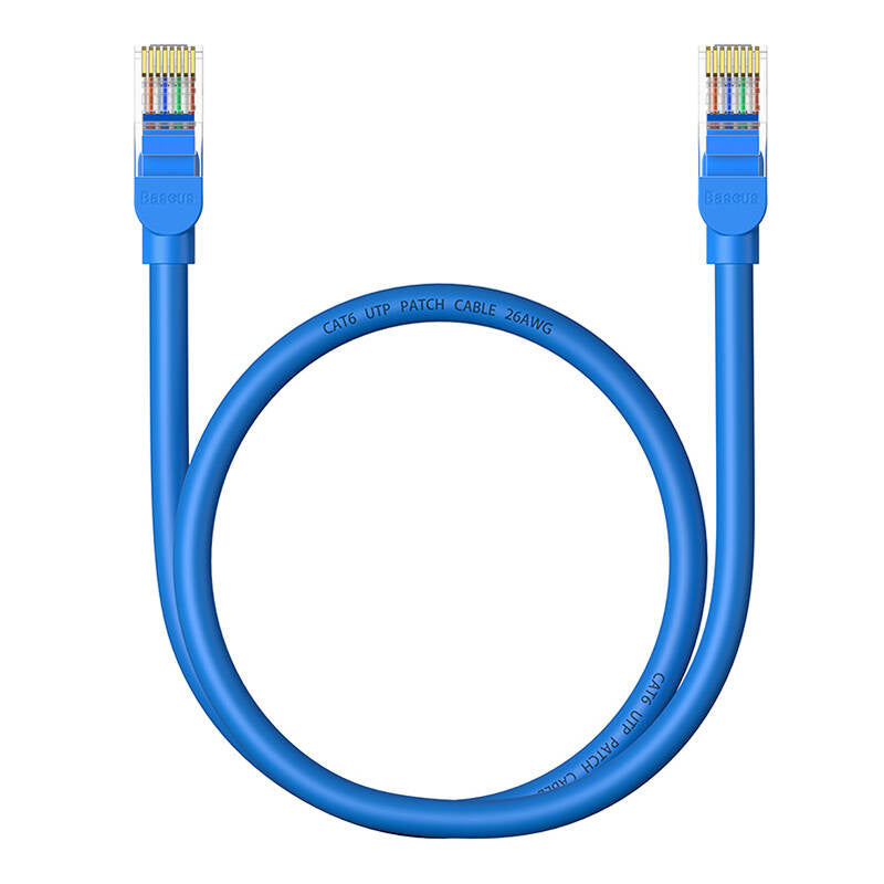 Round Cable Baseus Ethernet RJ45, Cat.6, 0,5m (blue) - Product Image 2