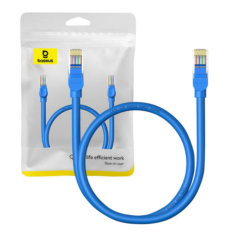 Round Cable Baseus Ethernet RJ45, Cat.6, 0,5m (blue) - Product Image 1