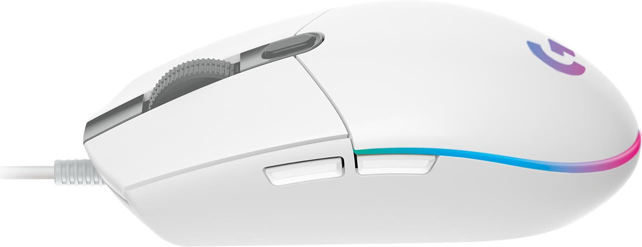 MOUSE USB OPTICAL G102 LIGHTSY/WHITE 910-005824 LOGITECH