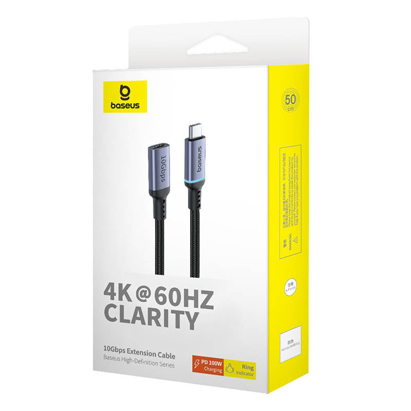 Baseus High Definition extension cable USB-C Male to Female 10Gbps, 0,5m (black) - Product Image 9