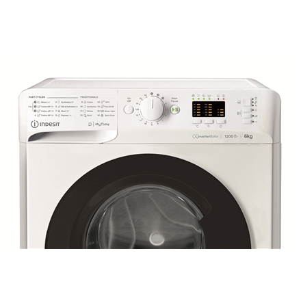 INDESIT | Washing machine | MTWSA 61294 WK EE | Energy efficiency class C | Front loading | Washing capacity 6 kg | 1150