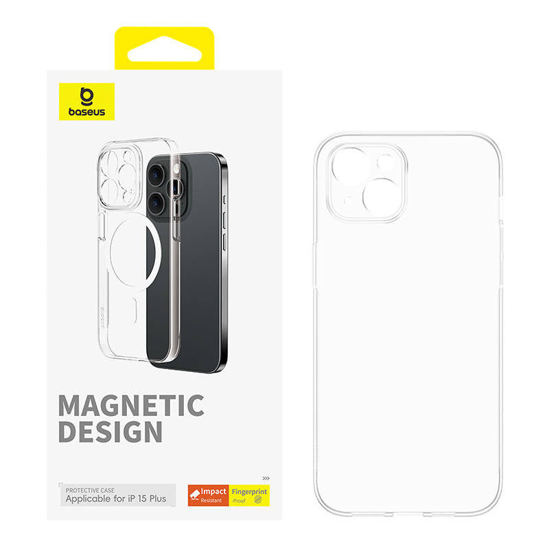 Magnetic Phone Case for iPhone 15 Plus Baseus OS-Lucent Series (Clear) - Product Image 3