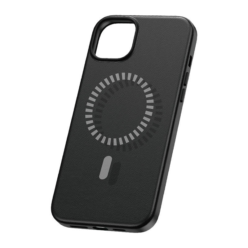 Magnetic Phone Case for iPhone 15 Plus Baseus Fauxther Series (Black) - Product Image 2