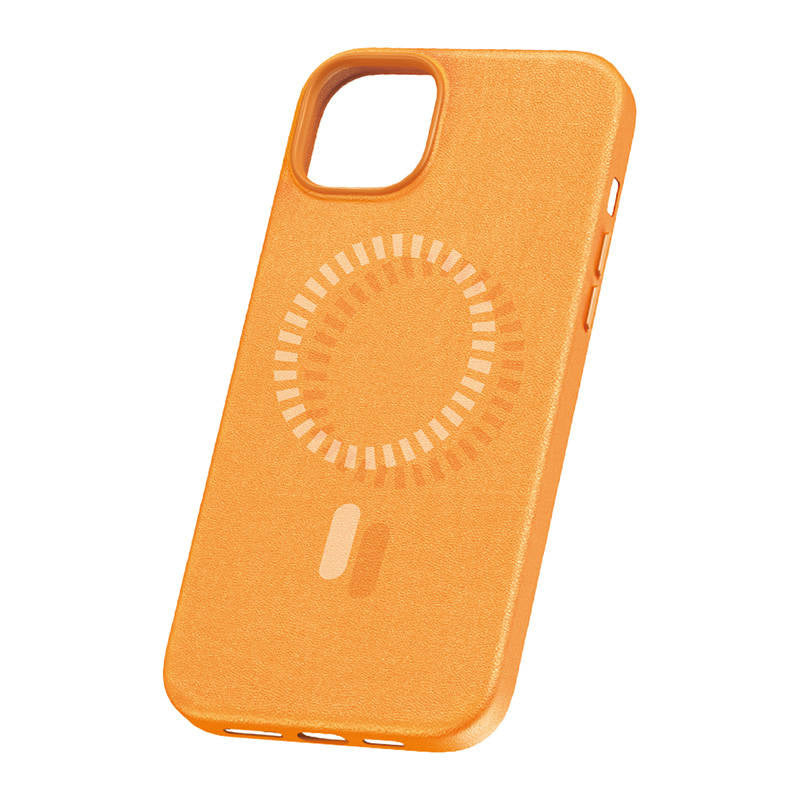 Magnetic Phone Case for iPhone 15 Pro Baseus Fauxther Series (Orange) - Product Image 2