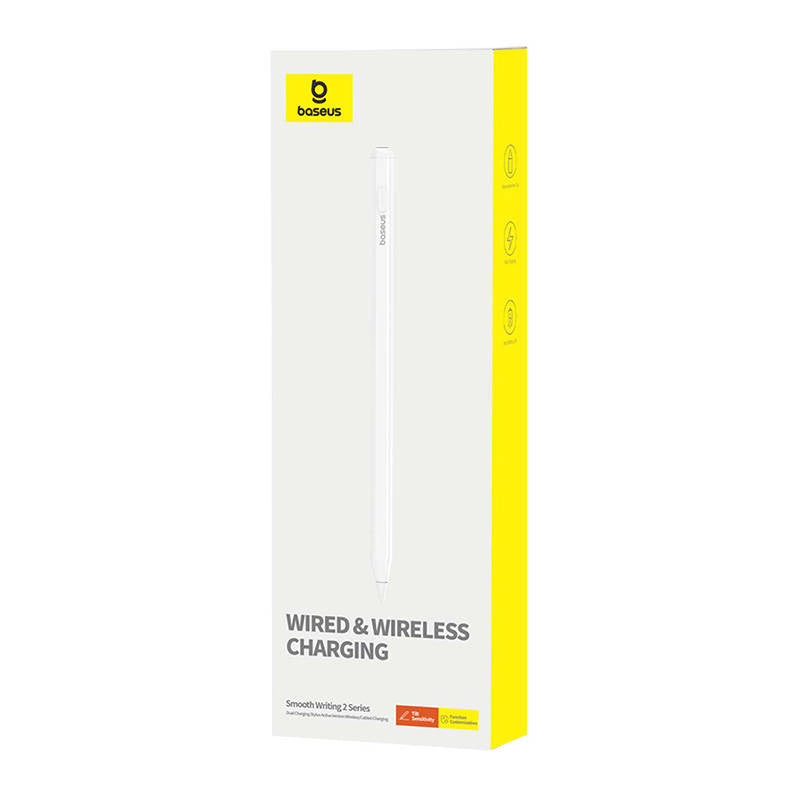 Active stylus Baseus Smooth Writing Series with wireless and cabled charging (White) - Product Image 3