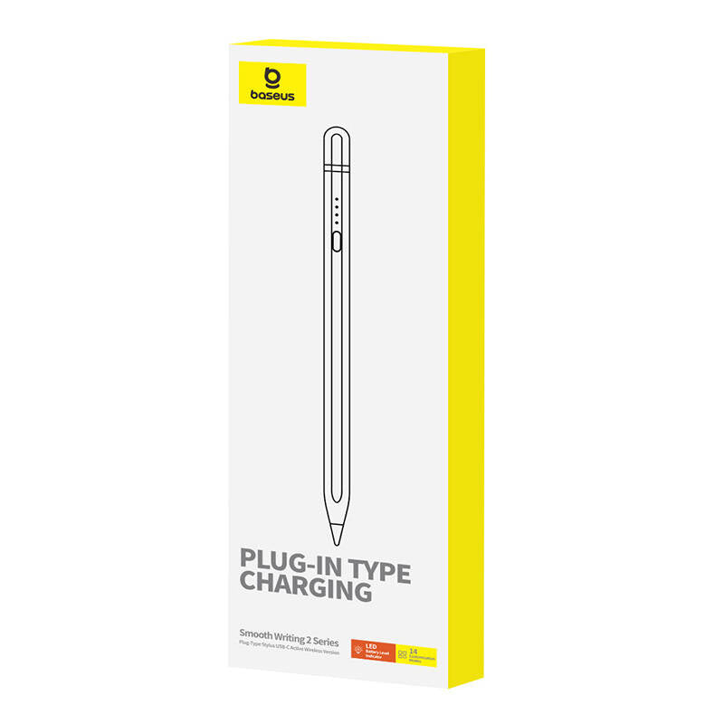 Active stylus Baseus Smooth Writing Series with wireless charging, USB-C (White) - Product Image 3