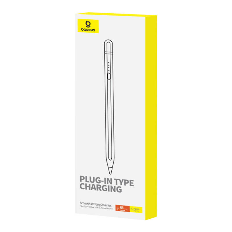 Active stylus Baseus Smooth Writing Series with plug-in charging USB-C (White) - Product Image 4