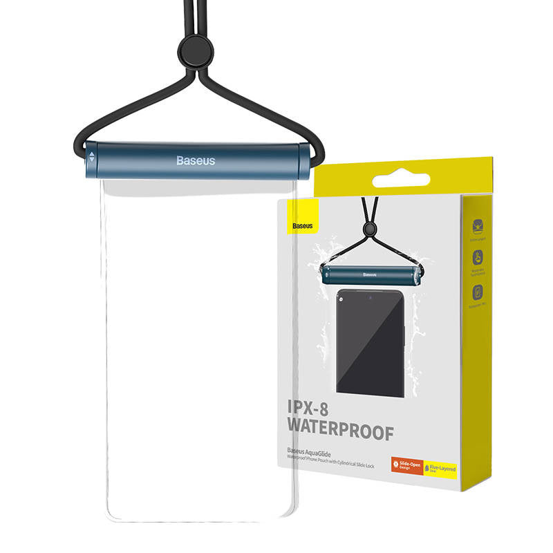 Waterproof phone case Baseus AquaGlide with Cylindrical Slide Lock (blue) - Product Image 7