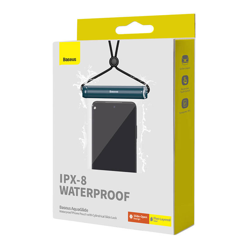 Waterproof phone case Baseus AquaGlide with Cylindrical Slide Lock (blue) - Product Image 6