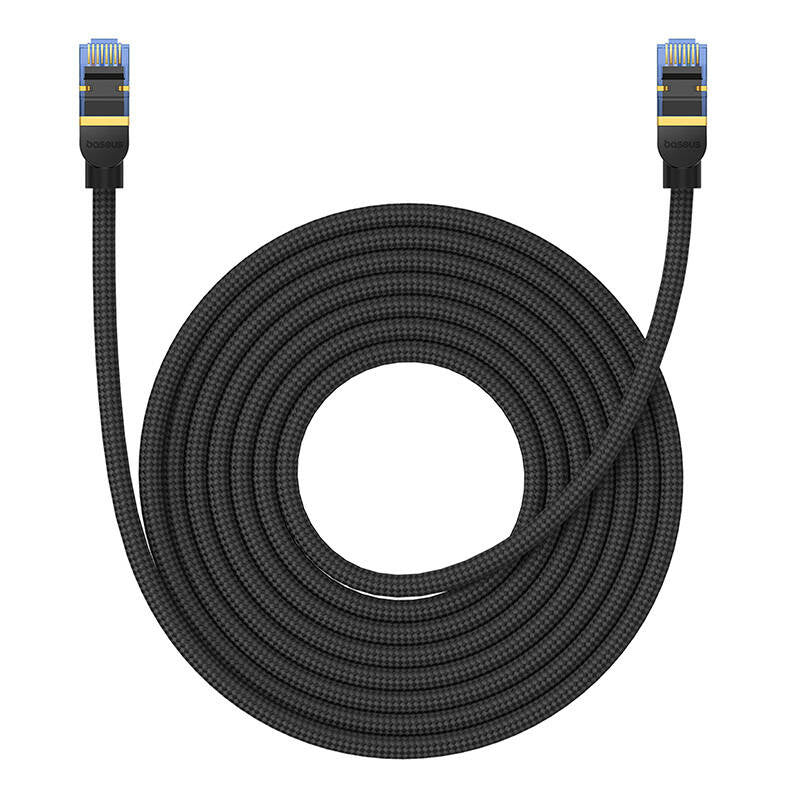 Braided network cable cat.7 Baseus Ethernet RJ45, 10Gbps, 8m (black) - Product Image 3