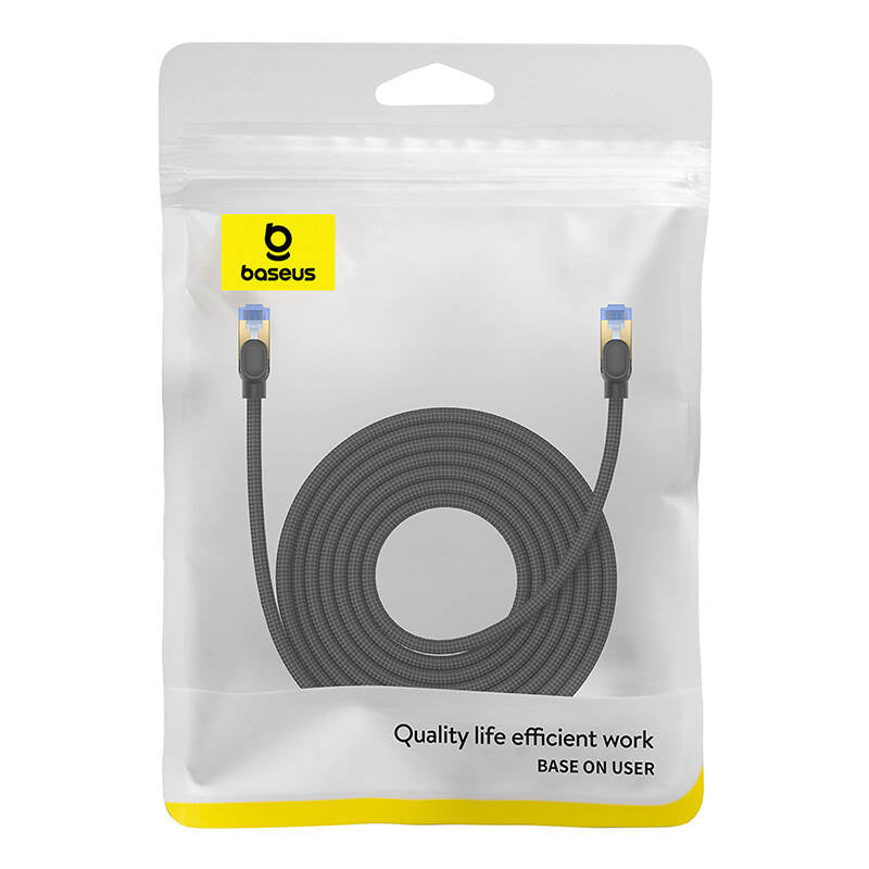 Braided network cable cat.7 Baseus Ethernet RJ45, 10Gbps, 8m (black) - Product Image 8