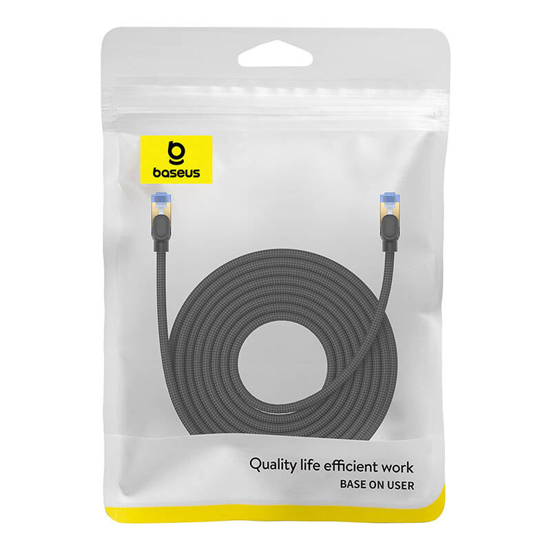Braided network cable cat.7 Baseus Ethernet RJ45, 10Gbps, 10m (black) - Product Image 8