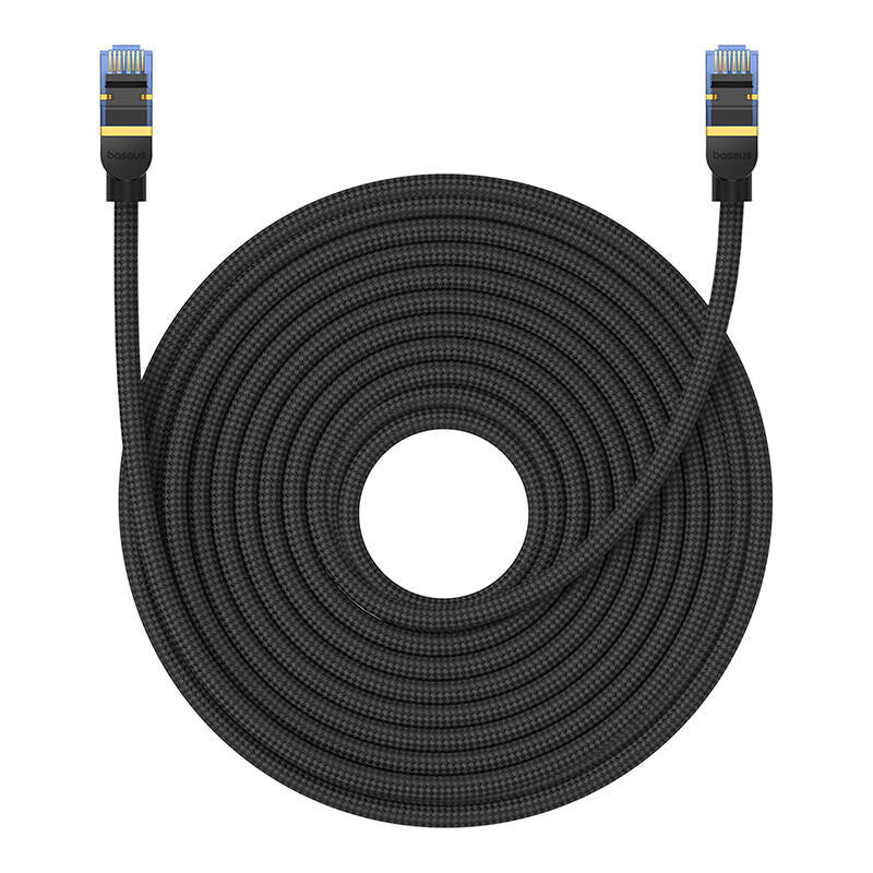 Braided network cable cat.7 Baseus Ethernet RJ45, 10Gbps, 20m (black) - Product Image 3