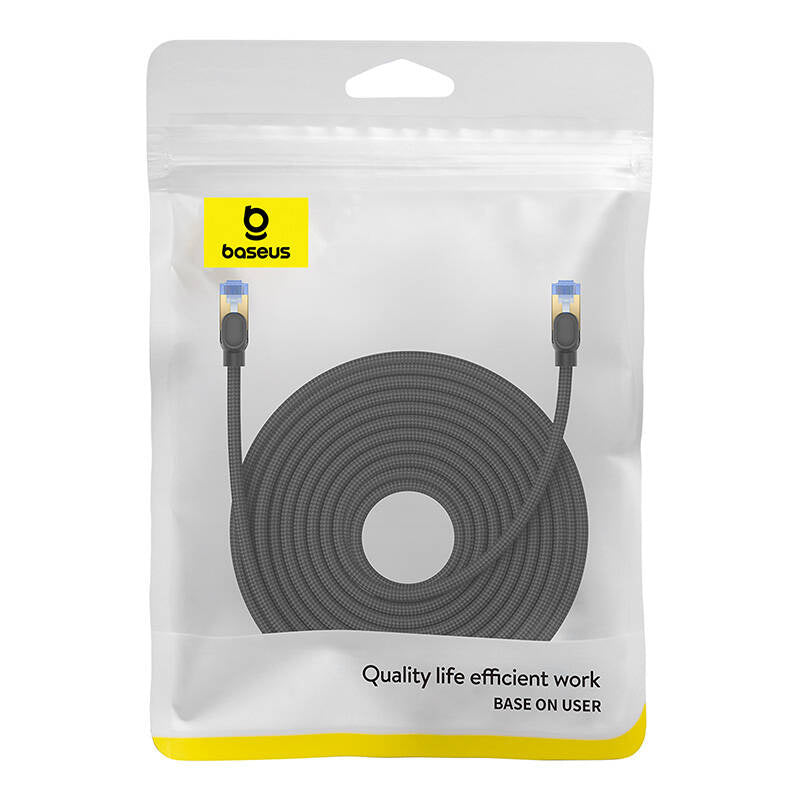 Braided network cable cat.7 Baseus Ethernet RJ45, 10Gbps, 20m (black) - Product Image 8