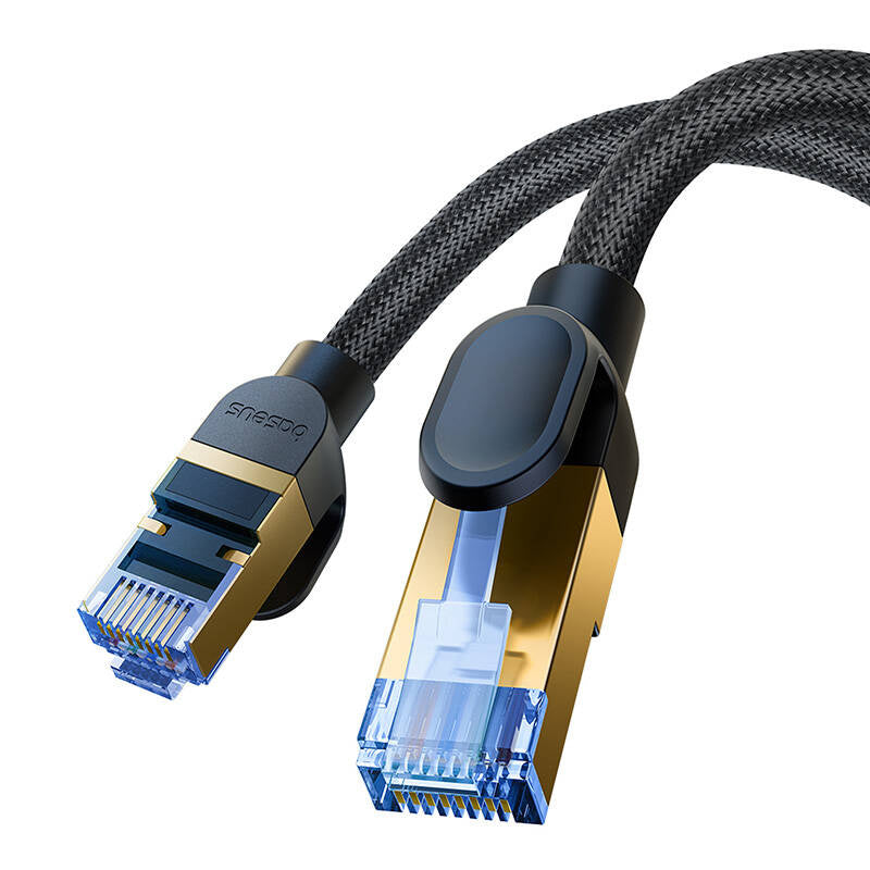 Braided network cable cat.7 Baseus Ethernet RJ45, 10Gbps, 25m (black) - Product Image 6