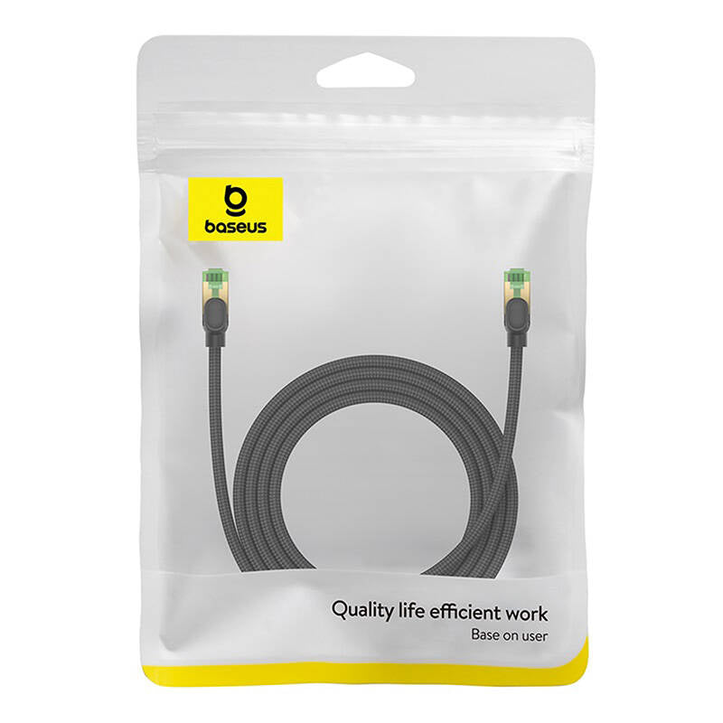 Braided network cable cat.8 Baseus Ethernet RJ45, 40Gbps, 2m (black) - Product Image 8