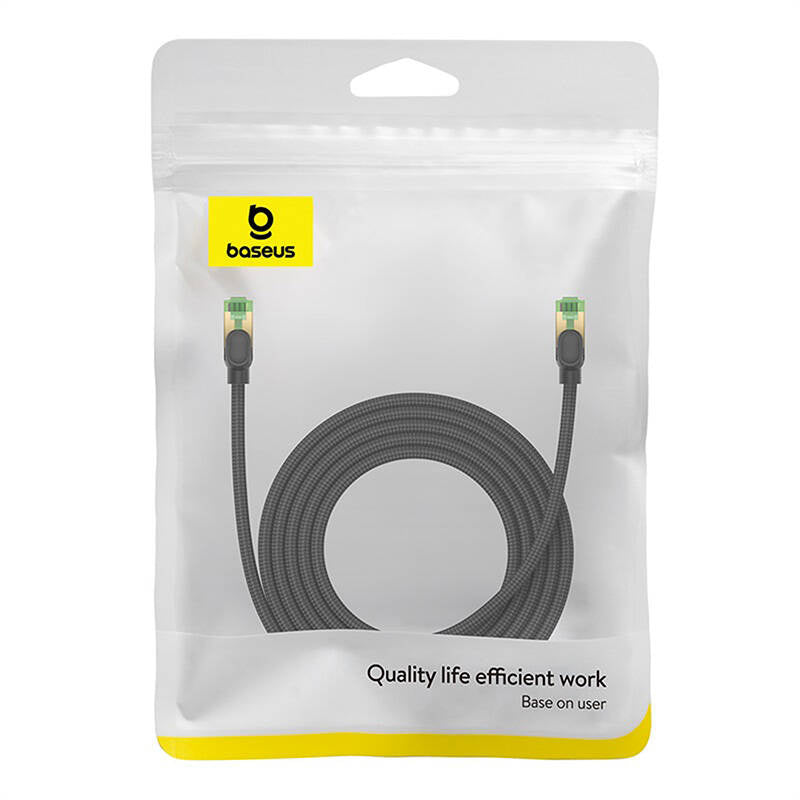 Braided network cable cat.8 Baseus Ethernet RJ45, 40Gbps, 3m (black) - Product Image 8