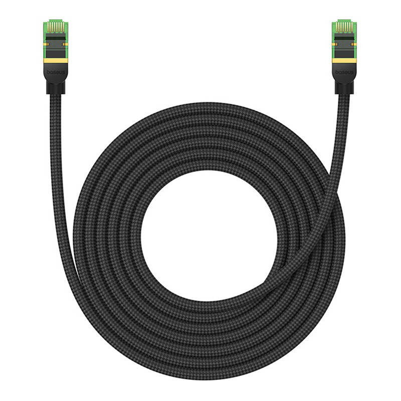 Braided network cable cat.8 Baseus Ethernet RJ45, 40Gbps, 5m (black) - Product Image 3